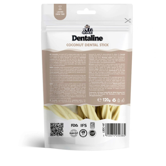Pets Dessert Dentaline Coconut recompense dentare pentru caini adulti 120 g